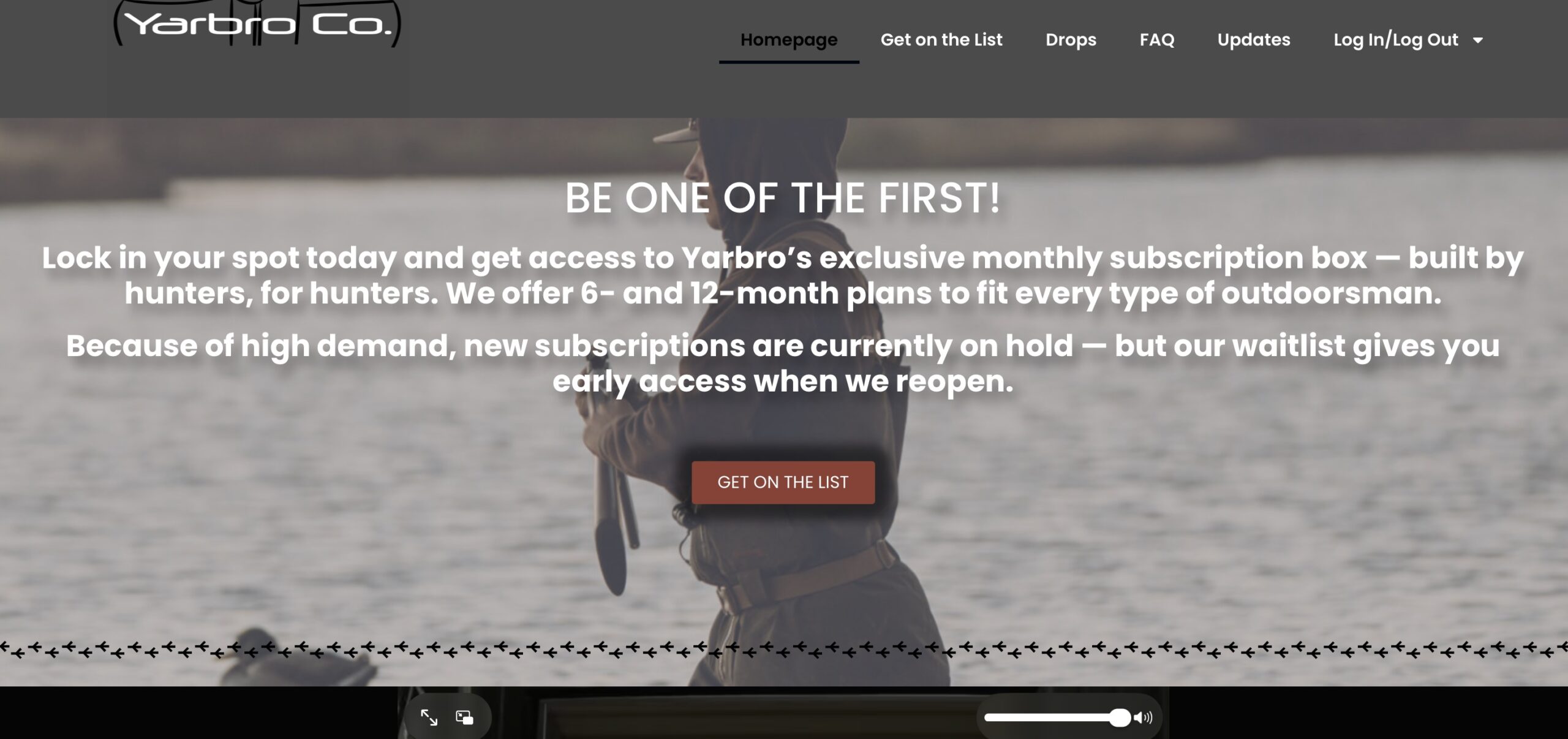 Yarbro website screenshot